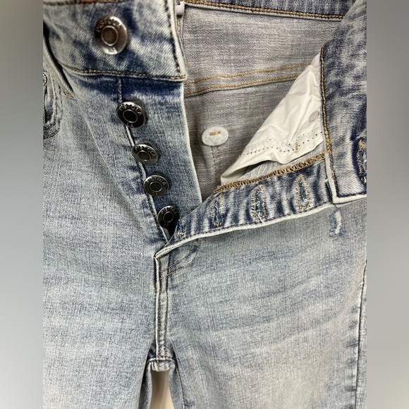 Pistola High Rise Exposed Front Button Up Slightly Distressed Skinny Jean 26 - Picture 5 of 11